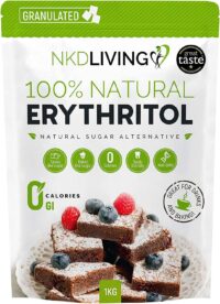 NKD Living Eritritol 100 % natural 1 kg | Granulado sustituto del azúcar con cero calorías